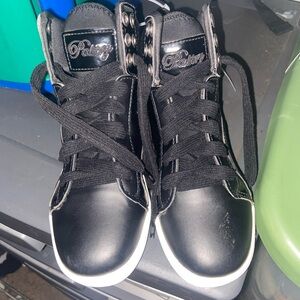 Pastry Black and White Lace-Up Sneakers